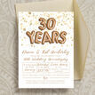 Gold Balloon Letters 30th / Pearl Wedding Anniversary Invitation additional 3