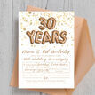 Gold Balloon Letters 30th / Pearl Wedding Anniversary Invitation additional 4