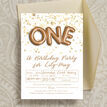 Gold Balloon Letters Birthday Party Invitation additional 4
