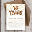Gold Balloon Letters 18th Birthday Party Invitation additional 1