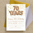 Gold Balloon Letters 70th Birthday Party Invitation additional 2