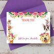 Flower Crown Animals Thank You Card additional 1