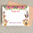 Flower Crown Animals Thank You Card additional 2