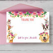 Flower Crown Animals Thank You Card additional 3