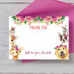 Flower Crown Animals Thank You Card additional 5