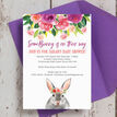 Flower Crown Bunny Rabbit Baby Shower Invitation additional 2