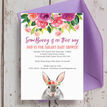 Flower Crown Bunny Rabbit Baby Shower Invitation additional 4