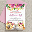 Flower Crown Animals Naming Day Ceremony Invitation additional 3