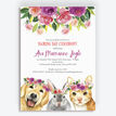 Flower Crown Animals Naming Day Ceremony Invitation additional 1