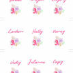 Pastel Floral Name Cards - Set of 9 additional 2