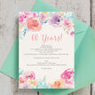 Pastel Floral 60th / Diamond Wedding Aniversary Invitation additional 2