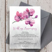 Orchid Flower 60th / Diamond Wedding Anniversary Invitation additional 1