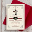 Vintage Wine Themed 30th / Pearl Wedding Anniversary Invitation additional 1