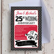 1960s Retro Rockabilly 25th / Silver Wedding Anniversary Invitation additional 1