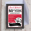 1960s Retro Rockabilly 50th / Golden Wedding Anniversary Invitation additional 2
