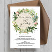 Floral Wreath 60th / Diamond Wedding Anniversary Invitation additional 1