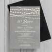 Grey Fairy Lights 30th / Pearl Wedding Anniversary Invitation additional 3