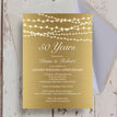 Gold Fairy Lights 50th / Golden Wedding Anniversary Invitation additional 1