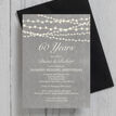 Grey Fairy Lights 60th / Diamond Wedding Anniversary Invitation additional 3