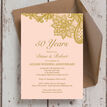 Gold Lace Inspired 50th / Golden Wedding Anniversary Invitation additional 1