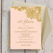 Gold Lace Inspired 50th / Golden Wedding Anniversary Invitation additional 2