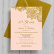 Gold Lace Inspired 50th / Golden Wedding Anniversary Invitation additional 3