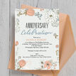 Wild Flowers 25th / Silver Wedding Anniversary Invitation additional 1