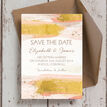Blush Pink & Gold Brush Strokes Wedding Save the Date additional 4