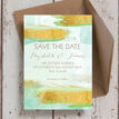 Mint Green & Gold Brush Strokes Wedding Save the Date additional 3