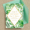 Tropical Leaves Wedding Save the Date additional 4