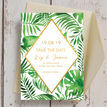 Tropical Leaves Wedding Save the Date additional 3