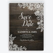 Rustic Wood & Lace Wedding Save the Date additional 1