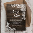 Rustic Wood & Lace Wedding Save the Date additional 3