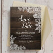 Rustic Wood & Lace Wedding Save the Date additional 2