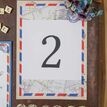 Vintage Airmail Table Number additional 3