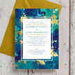 Teal & Gold Ink Wedding Invitation additional 4