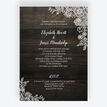 Rustic Wood & Lace Wedding Invitation additional 1