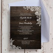 Rustic Wood & Lace Wedding Invitation additional 5