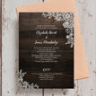 Rustic Wood & Lace Wedding Invitation additional 4