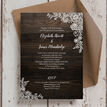 Rustic Wood & Lace Wedding Invitation additional 3