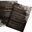 Rustic Wood & Lace Wedding Invitation additional 2