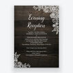 Rustic Wood & Lace Evening Reception Invitation additional 1