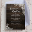 Rustic Wood & Lace Evening Reception Invitation additional 3