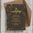 Black & Gold Abstract Wedding Invitation additional 3