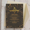 Black & Gold Abstract Wedding Invitation additional 4