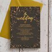 Black & Gold Abstract Wedding Invitation additional 5