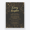 Black & Gold Abstract Evening Reception Invitation additional 1