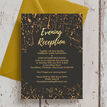 Black & Gold Abstract Evening Reception Invitation additional 4