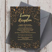 Black & Gold Abstract Evening Reception Invitation additional 5