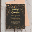 Black & Gold Abstract Evening Reception Invitation additional 3